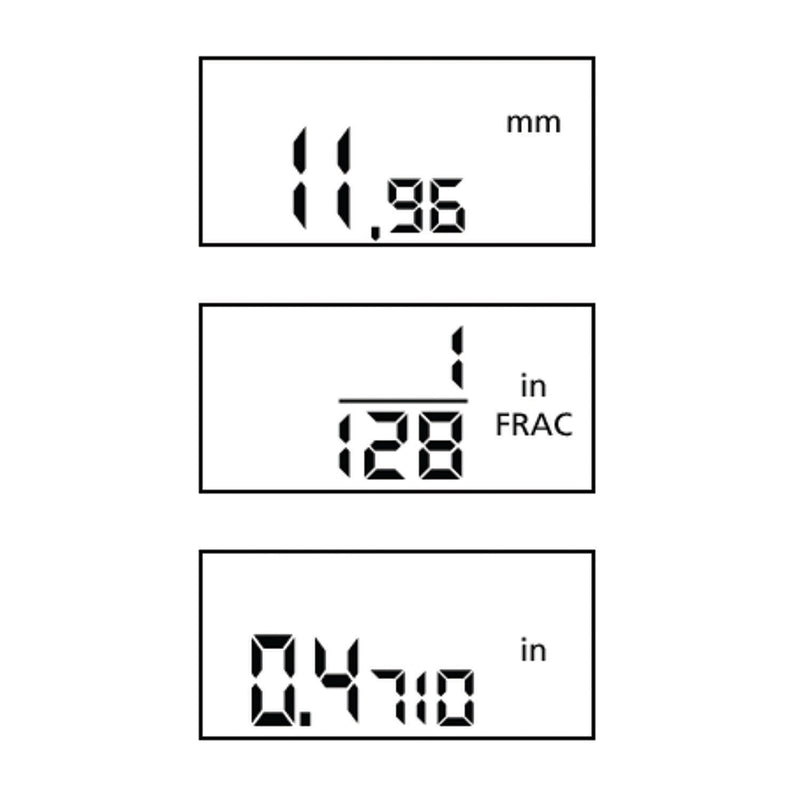 Diesella Digital Skydelære 0-150x0,01mm med brøkfunktion og kæbelængde 40mm