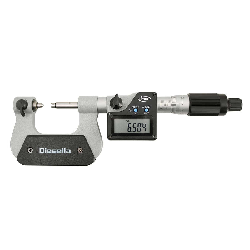 DIESELLA Digital gevindmikrometer IP65 0-25x0,001 mm