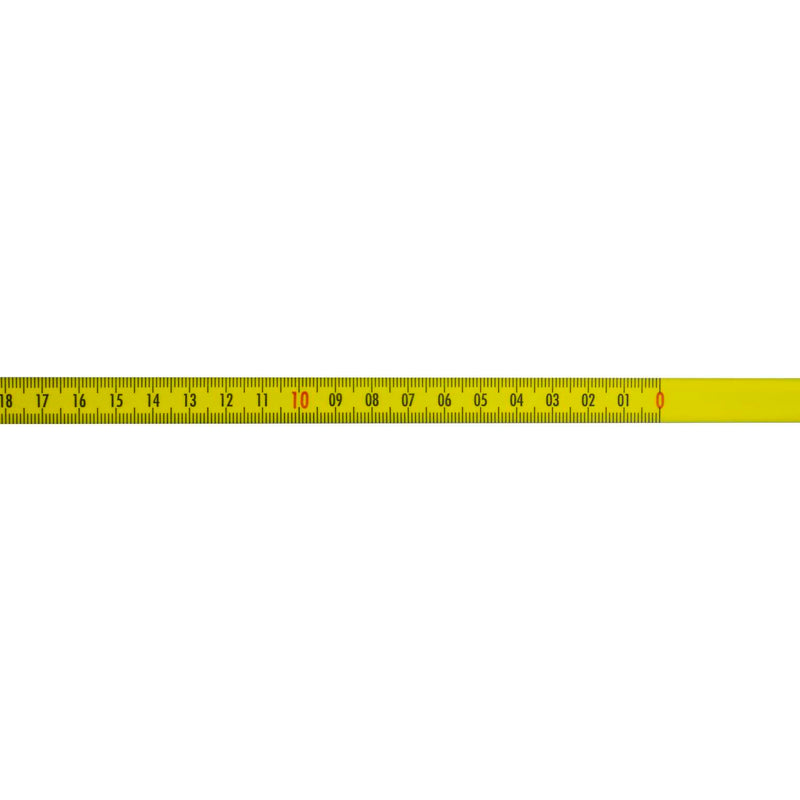 DIESELLA Selvklæbende Pit båndmål i stål 5Mx13 mm, H-V graduering GUL