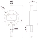 DIESELLA Digital måleur 12,7 mmx0,01 med TOL-/Min-/Max- funktion