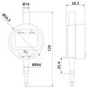 DIESELLA Digital måleur 12,7 mmx0,01 med TOL-/Min-/Max- funktion