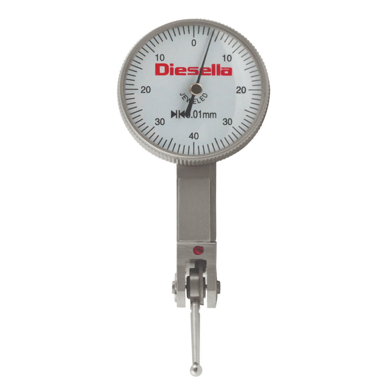 Diesella Vippeindikator 0-0,8 x 0,01mm standard urskive med 16mm vippearm