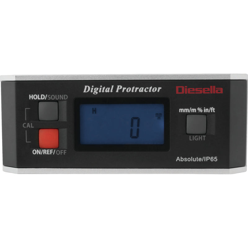 DIESELLA Digital vaterpas IP65 150 mm/0,05° 4x90° med stort LCD display