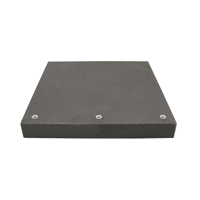 DIESELLA Granitbord 400x400x50 mm med 3xM8 gevindhuller DIN 876 Grad 0