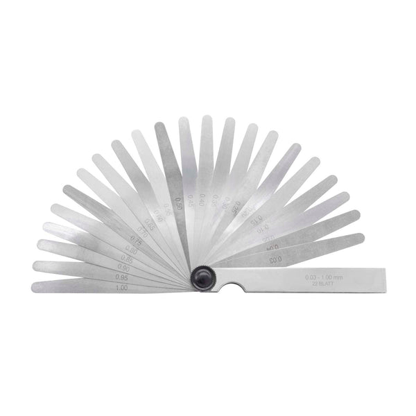 DIESELLA Søgerstål 0,03-1,00 mm (22 blade) 100 mm med konisk afrunding og 13 mm bredde
