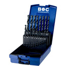 BOHRCRAFT Spiralborsæt KR10 HSS-R ABS-Box /1-10x0,5/19-dele