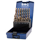 BOHRCRAFT Spiralborsæt KE10 HSS-E ABS-Box 1-10x0,5/19-dele
