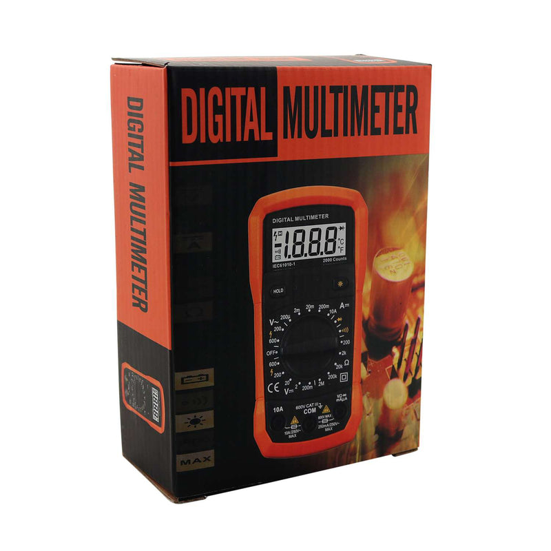 DIESELLA Digital multimeter AC/DC 600V/10A med gummikappe