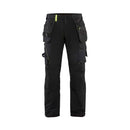 BLÅKLÄDER Håndværker Buks 4-vejs Stretch 1522 Sort/High Vis Gul