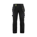 BLÅKLÄDER Håndværker Buks 4-vejs Stretch 1522 Sort/High Vis Gul