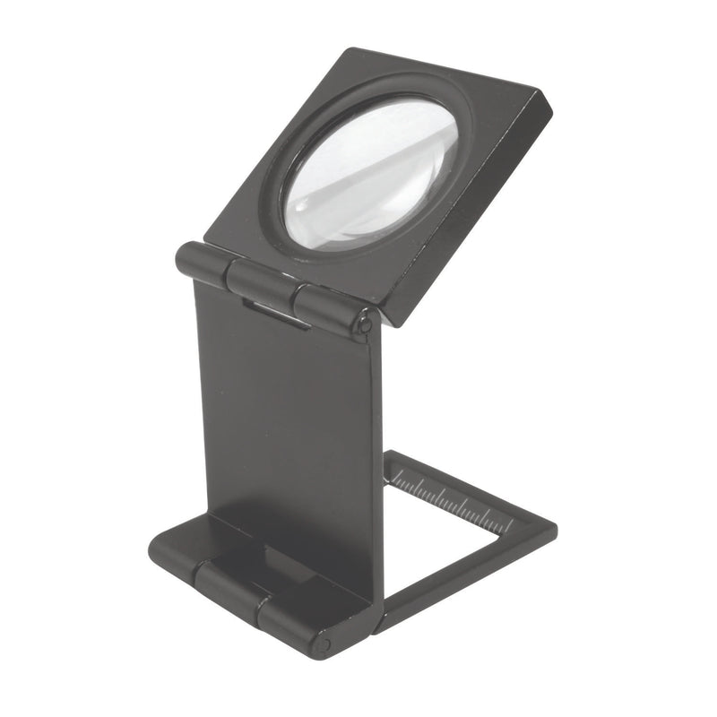 DIESELLA Trådtæller med måleskala (Foldbar) med 7X forstørrelse og Ø15 glaslinse mm/inch skala