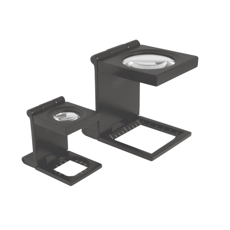 DIESELLA Trådtæller med måleskala (Foldbar) med 7X forstørrelse og Ø15 glaslinse mm/inch skala