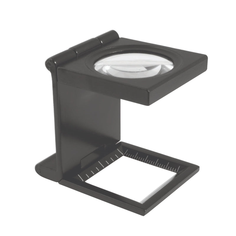 DIESELLA Trådtæller med måleskala (Foldbar) med 7X forstørrelse og Ø15 glaslinse mm/inch skala