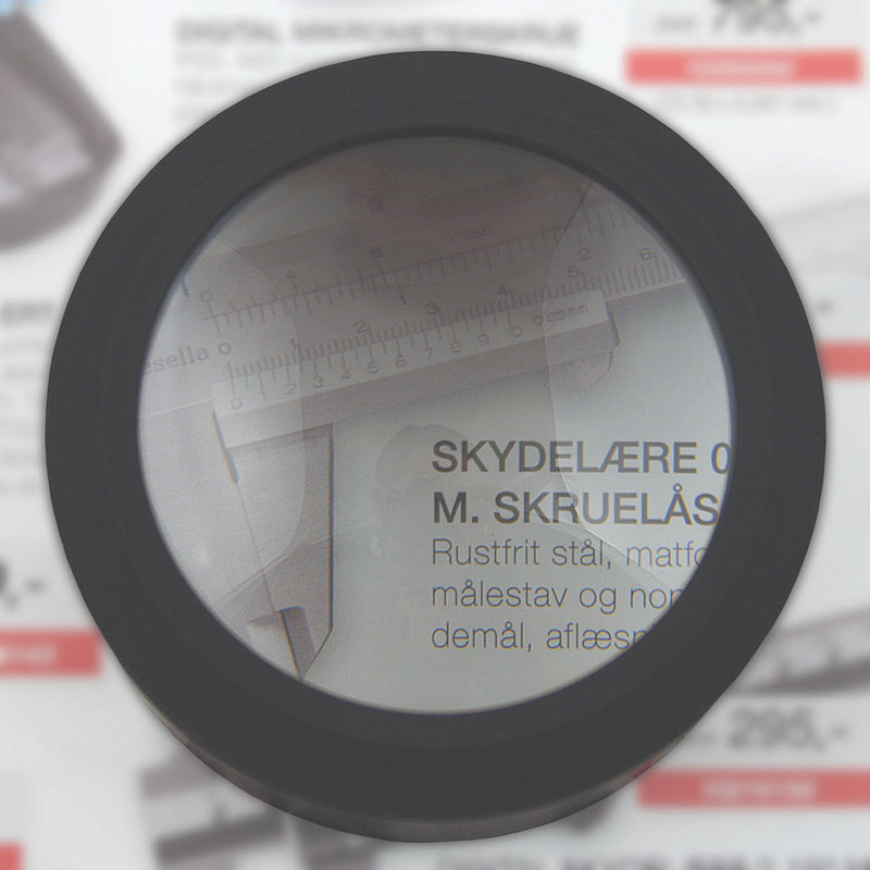 DIESELLA Standlup 3,5X forstørrelse Ø70 mm glaslinse og 3xLEDs