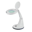 WRKPRO LED Luplampe "FLUX" med fod og Ø9 cm glaslinse med 3D dioptri (1,75X)