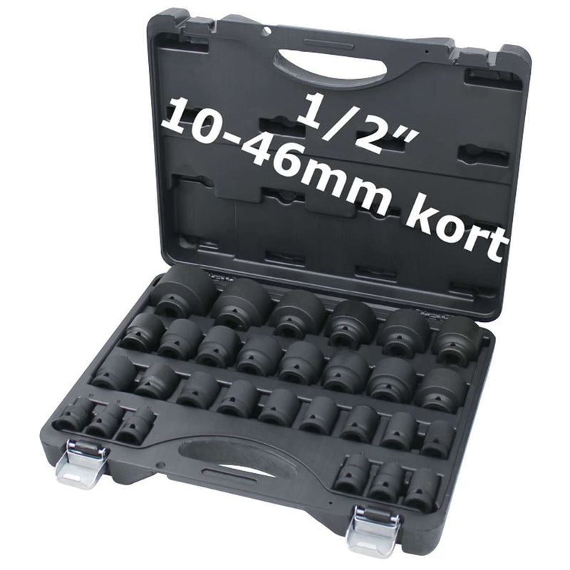 BATO Krafttopsæt 1/2" 10-46mm kort. 29 dele