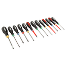 BAHCO skruetrækkersæt ERGO™ til ligekærv/Phillips/Pozidriv/TORX® – 13 dele
