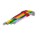 BATO Stiftnøglesæt farvet XXL-JUMBO lang med kugle 5/64"-3/4" 13 dele