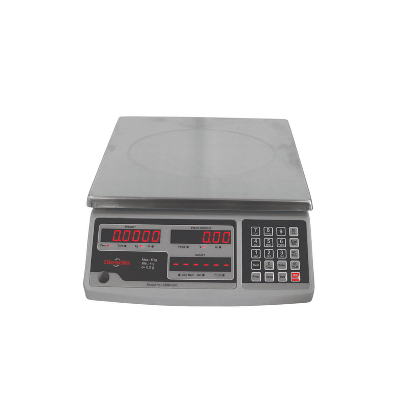 Diesella Tællevægt 15 kg x 0,5g LED 295x226mm vejeplade