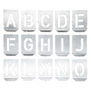 HEIDENPETER Stencil sæt med bogstaver A-Z+& med 20mm tegnhøjde 27 dele