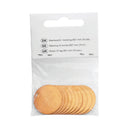 DIESELLA Mærkeskilt i messing Ø27 mm med Ø4 mm hul (10 stk)