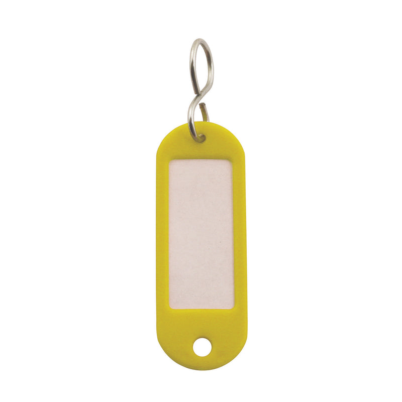 DIESELLA Nøgleskilt i plast med rude og S-krog (50 stk forpakning-GUL farve)