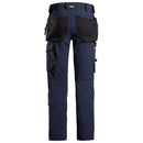 SNICKERS Arbejdsbukser i fuldstretch med hylsterlommer 6271 navy/sort