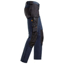 SNICKERS Arbejdsbukser i fuldstretch med hylsterlommer 6271 navy/sort