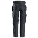 SNICKERS Canvas+ stretch-arbejdsbukser+ med hylsterlommer 6224 khaki/sort