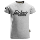 SNICKERS Junior-T-shirt med logo 7514 Str lys gråmeleret