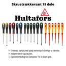 HULTAFORS Skruetrækkersæt 18 dele