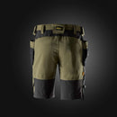 SNICKERS Shorts i stretch med hylsterlommer 6118 khakigrøn/sort