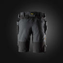 SNICKERS Shorts i stretch med hylsterlommer 6118 koksgrå/sort