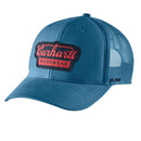 CARHARTT Kasket Twill Mesh-back Logo Patch Cap DARK-TRANQUIL-BLUE OFA