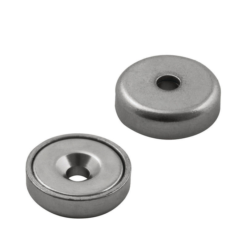 Diesella Neodymium Pottemagnet Ø16x4,5 undersænket skruehul Ø3,5mm