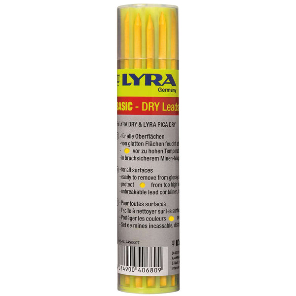 Lyra Dry dybhuls refil, 12 x gul