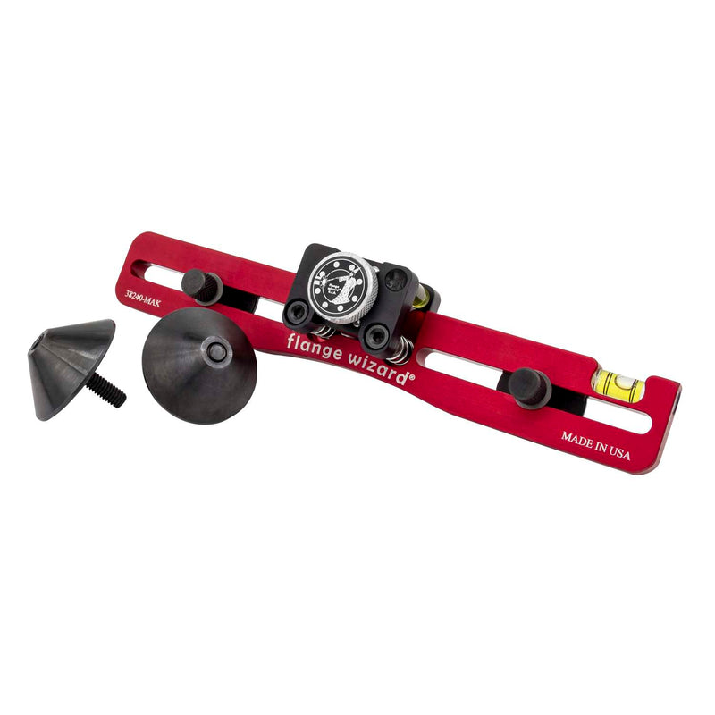 DIESELLA FLANGE WIZARD Magnetisk Flangejusterings sæt med vaterpas, magnet og centerkegler