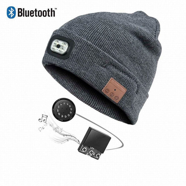 BLUE ELECTRIC Beanie LED med bluetooth-headset