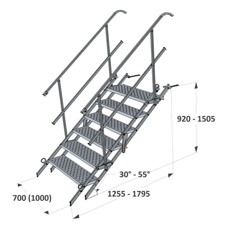 Materielhuset Byggepladstrappe 100cm bred