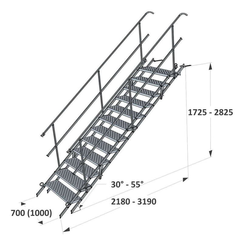 Materielhuset Byggepladstrappe 100cm bred