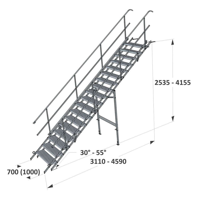 Materielhuset Byggepladstrappe 100cm bred