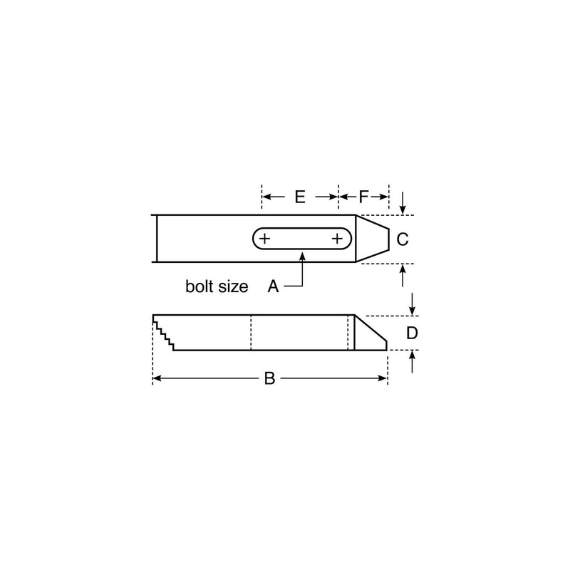 DIESELLA Spændejern med trappefortanding M10x63 mm