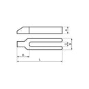 DIESELLA Gaffelspændejern med næse M12-M14 200x40x25x14 mm