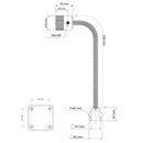 WRKPRO LED Maskinlys "BRAVO" med 530 mm svanehals AC+DC 24V