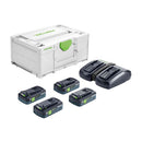 FESTOOL Batteri Energi-Set SYS 18V 4x4,0/TCL 6 DUO