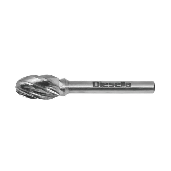 DIESELLA Fræsestift HM Ø6x10 mm form E (Alu. Cut) med Ø6 mm skaft