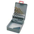 DIESELLA Spiraltappe i sæt M3-M12 HSS-TIN 45° DIN371/376 (14 dele)