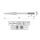 DIESELLA Maskinrival  med morsekonusskaft HSS H7 DIN 208 Form B