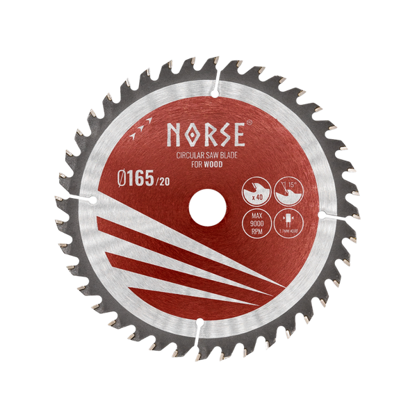 NORSE Rundsavsklinge Carpenter 165×1,7×20mm Z40