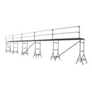 MATERIELHUSET Bukkestillads med stålgelænder 18m Arb. højde 4,9m bredde 1,2m